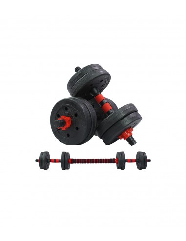 Dumbbell set with barbell