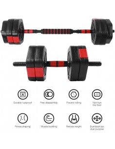 Hexagonal dumbbell set